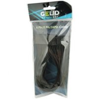 Кабел, преходник GELID 24pin Power extension cable 30cm individually sleeved, черен SS30276, снимка 2 - Други - 40103192
