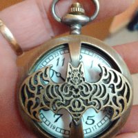 Джобен часовник с прилеп, снимка 4 - Антикварни и старинни предмети - 28980285
