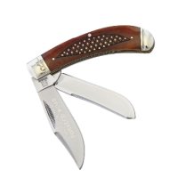 Колекционерски джобен сгъваем нож с два остриета RR Tobacco Road Bow Trapper. (RR1892), снимка 7 - Ножове - 43376800