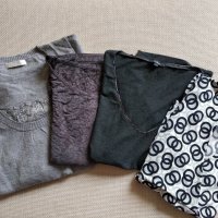Дамски блузи сиво/черно С/М, снимка 1 - Блузи с дълъг ръкав и пуловери - 32405330