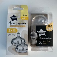 Tommee tippee биберони за шишета, снимка 1 - Прибори, съдове, шишета и биберони - 37825466