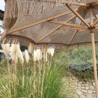 Плетени чадъри тип макраме за градина, плаж, ресторант или бийч бар, снимка 4 - Градински мебели, декорация  - 43956841