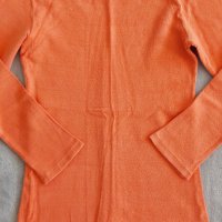 Готина дамска блуза в нежно оранжево с 3/4 ръкав, снимка 1 - Блузи с дълъг ръкав и пуловери - 38101603
