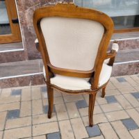Френско кресло с подлакатници и гобленова дамаска , снимка 8 - Антикварни и старинни предмети - 43089665