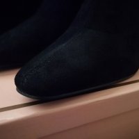 № 40 и 41 дамски високи ботуши чизми от имитация на велур и с висок ток в черен цвят, снимка 6 - Дамски ботуши - 43528795