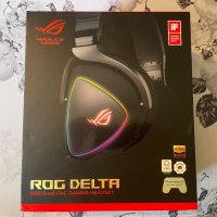 Продавам Геймърски уникални слушалки Asus ROG Delta Black RGB, снимка 2 - Слушалки за компютър - 43911244