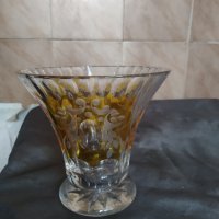 кристална ваза бохемия арт деко, снимка 1 - Антикварни и старинни предмети - 32498396