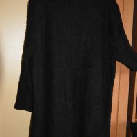 Зимен черен пуловер от букле с висока яка и копчета, снимка 2 - Блузи с дълъг ръкав и пуловери - 43828637