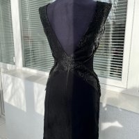 Официална черна рокля с гол гръб, снимка 5 - Рокли - 38983210