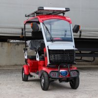 Електрическа Четириколка С СОЛАРЕН ПАНЕЛ CARGO LUX SOLAR PLUS 1500W/60V - RED, снимка 2 - Мотоциклети и мототехника - 43756345