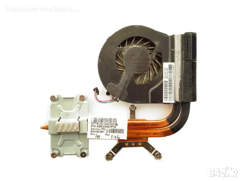 HP Pavilion G6-1000 G6-2000 G6-2310ET Вентилатор с охлаждане (for Intel with discrete video) 683192-, снимка 1