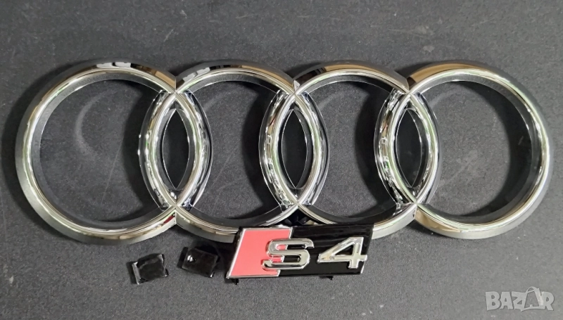 Емблеми за Audi A4 S4, 2016, за предна решетка, емблема Audi А4 Ауди S4, комплект , снимка 1
