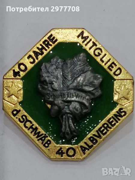 Немска почетна значка /брошка , снимка 1