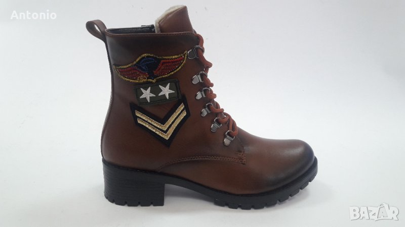 Дамски кубинки 3282 кафяви, снимка 1