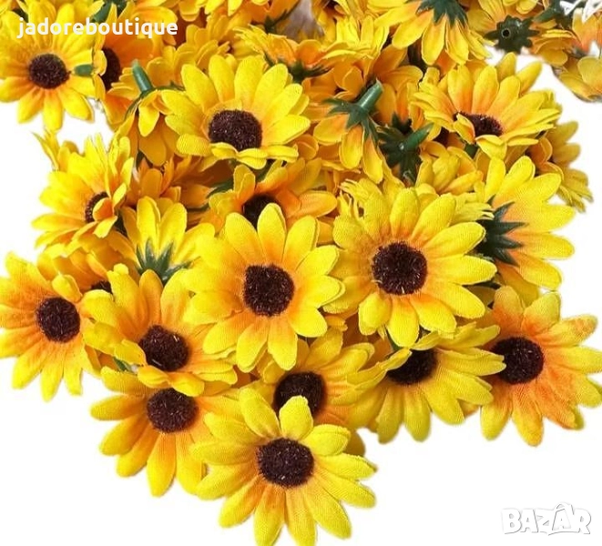10 бр Изкуствен слънчоглед за декорация, снимка 1