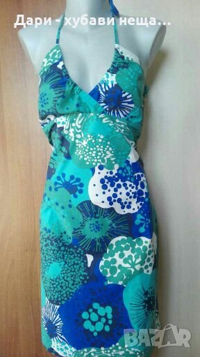 Памучна рокля на H&M, в красиви цветове👗🍀M/L,L👗🍀арт.2008, снимка 1