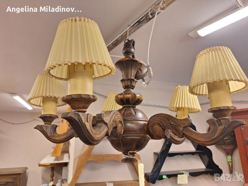 Винтидж полилей дъб масив , снимка 1