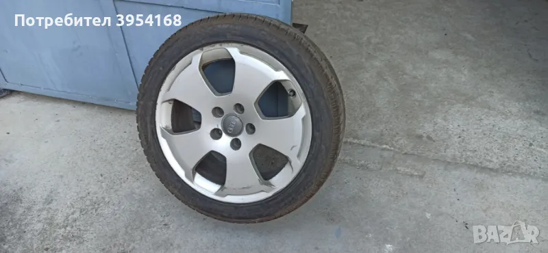 4 нови зимни гуми 225/45/17 с оригинални джанти за Ауди, снимка 1