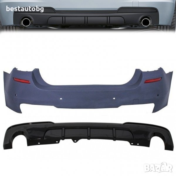 Задна M Performance 535 дизайн броня за BMW F10 (2010-2017), снимка 1