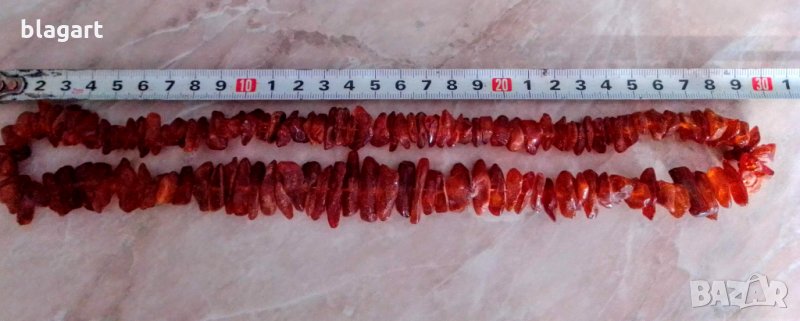Янтар-кехлибар,наниз-колие, снимка 1