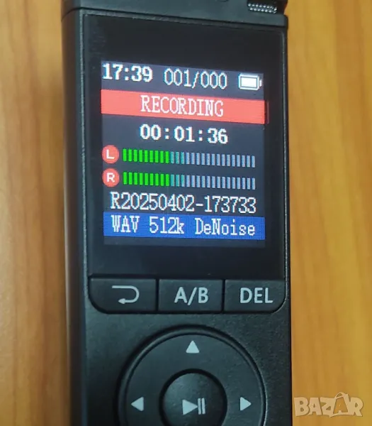 32gb диктофон Aудио рекордер MP3 плейър подслушвател 50 часа запис, снимка 1