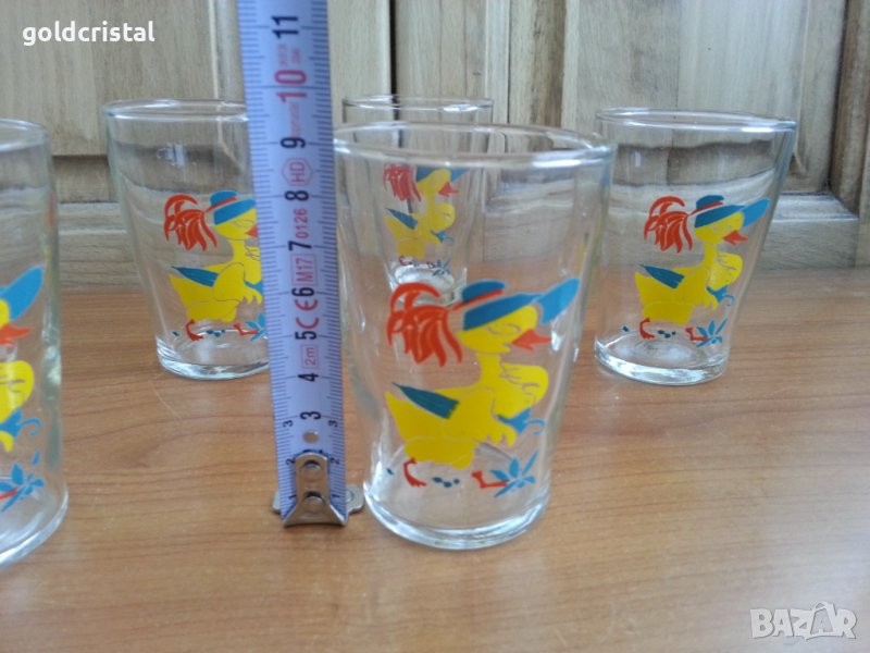 Ретро стъклени чаши чашки с патета, снимка 1