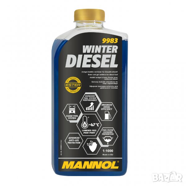 Зимна добавка за дизел против замръзване MANOL Winter Diesel, 1л , снимка 1