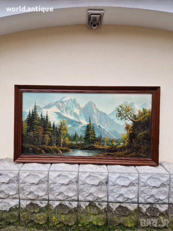 Страхотна огромна майсторска авторска картина масло върху платно , снимка 1