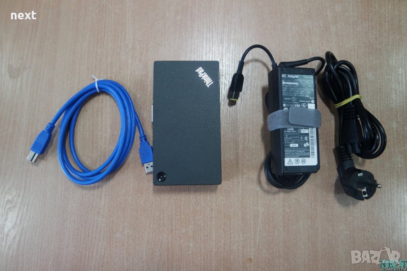 Докинг станция Lenovo ThinkPad USB 3.0 Pro Dock 40A7 + Зарядно + Гаранция, снимка 1
