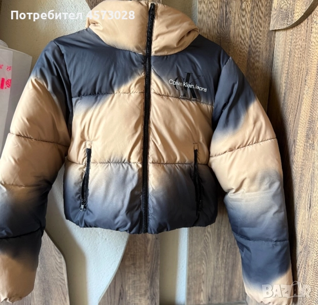 Пуфер Калвин Клейн с качулка, снимка 1