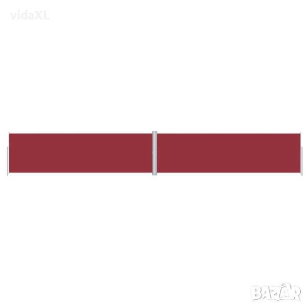 vidaXL Прибираща се странична тента, червена, 180x1200 см(SKU:318077), снимка 1