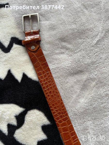 Луксозен мъжки колан от змийска кожа-130 лв, снимка 1