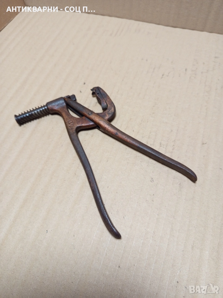 Стари Занаятчийски Обущарски Клещи. , снимка 1