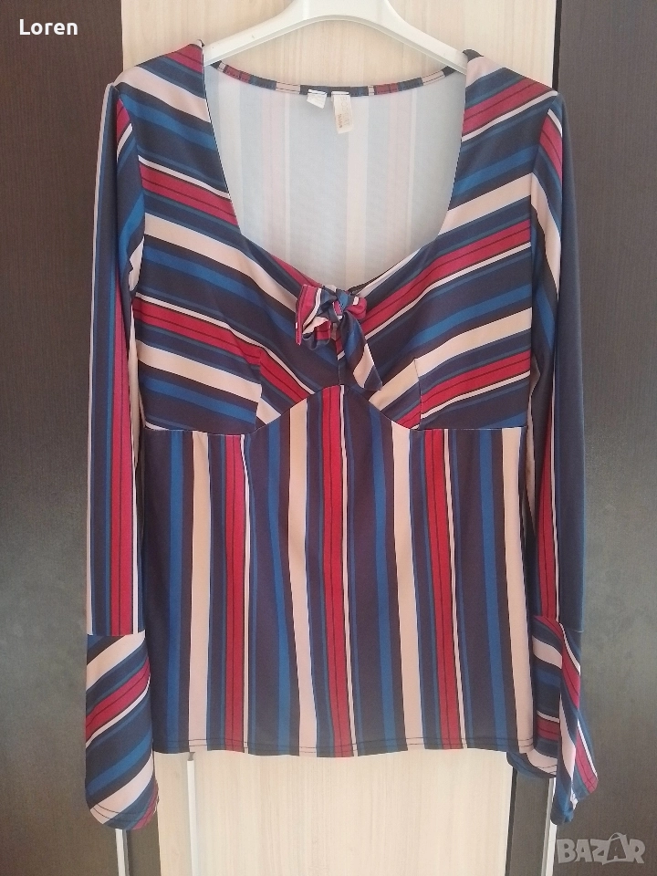 *Bodyflirt boutique*Блуза на раета с модни чарлстон ръкави и дълбоко деколте, снимка 1