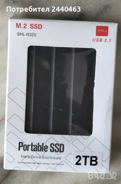 Portable ssd 2tb / Usb 3.1 / Външен Хард Диск / Hard Disk, снимка 1