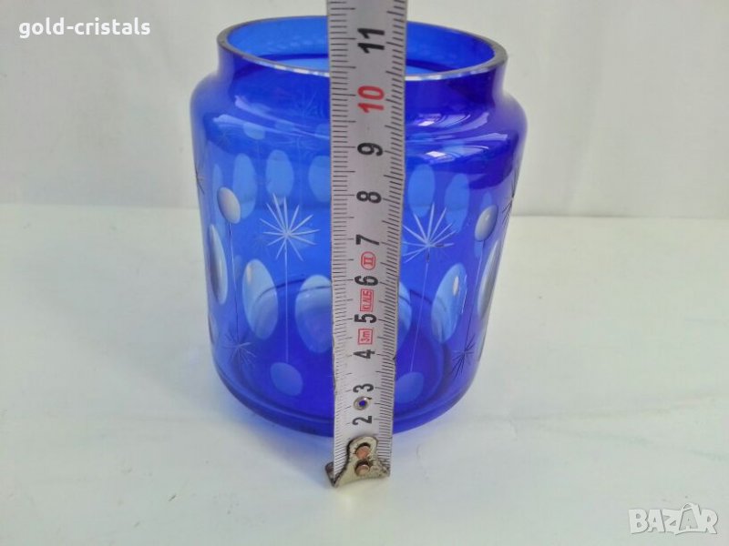 Ретро кристален буркан захарница ледарка , снимка 1