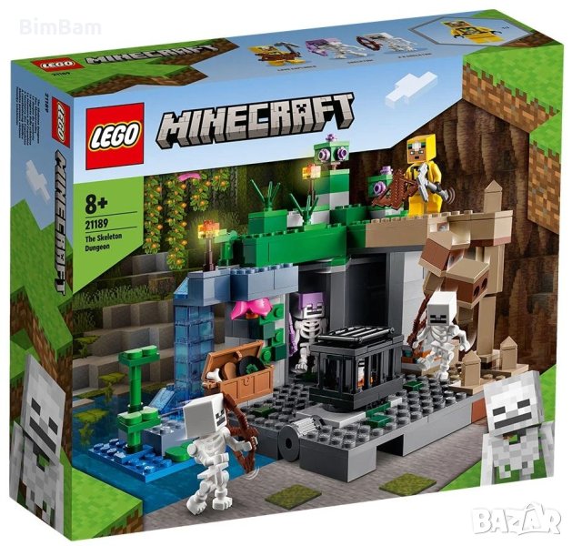 Kонструктор LEGO® Minecraft 21189 - Подземието на скелетите / 364 части, снимка 1