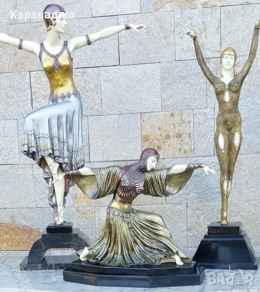 Бронзови Фигури Ар Деко, снимка 1