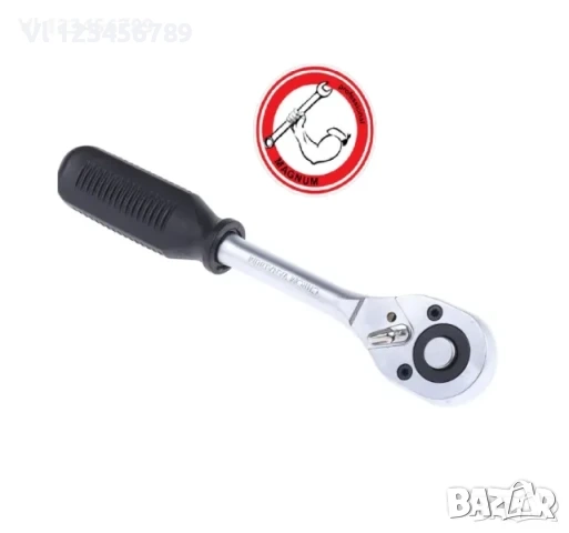 Тресчотка 1/2"- 25 см / 24 зъба, снимка 1