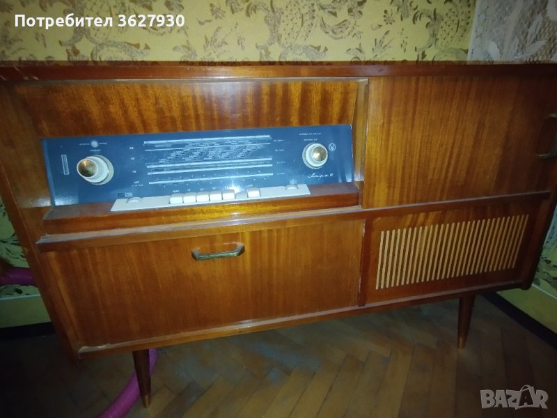 старинно радио с грамофон, снимка 1