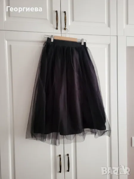 Черна пола с тюл, снимка 1