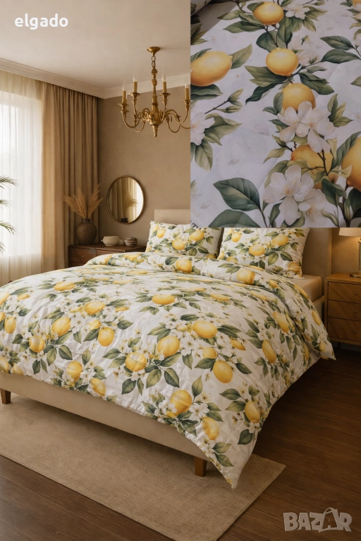 Спален комплект Moon Cotton –  "Лимони", снимка 1