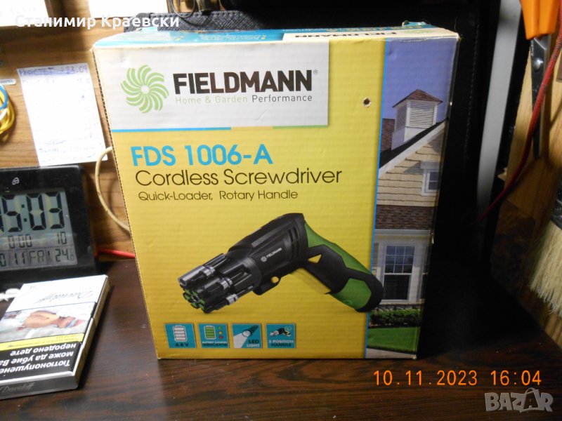 FIELDMANN FDS 1006 A винтоверт с "патронник" 4.8v, снимка 1