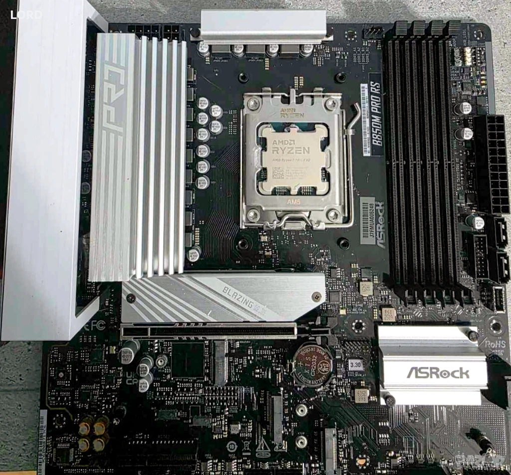 Комплект Ryzen 7 7800X3D, ASRock B850M Pro RS, RAM 16GB DDR5 6000, снимка 1