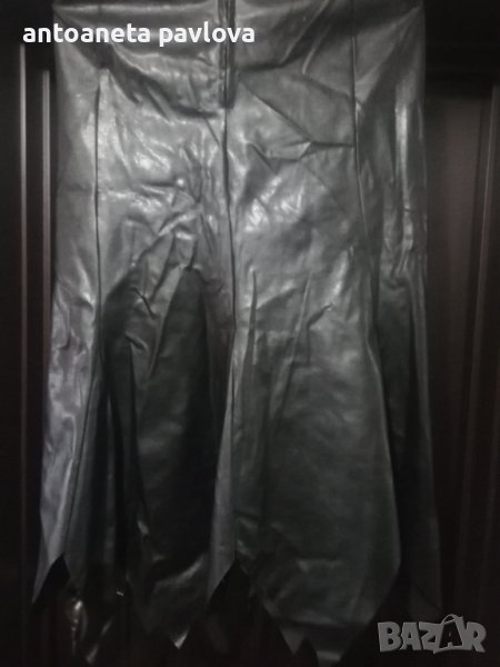 черна кожена пола , снимка 1