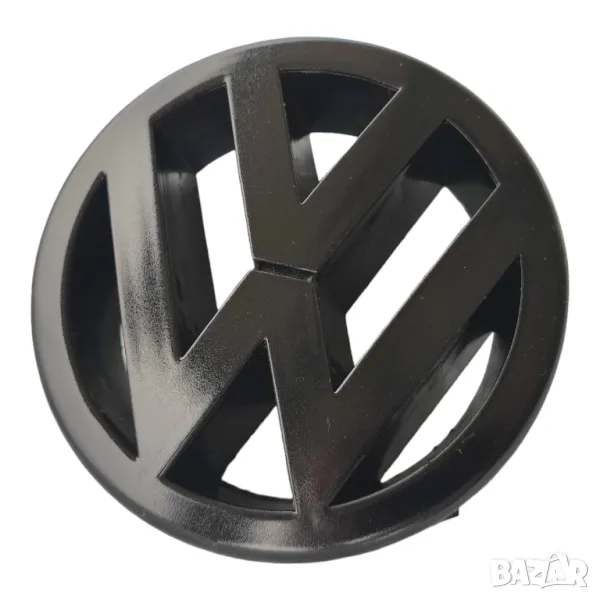 125мм Предна емблема за Фолксваген VW Голф 5 Golf 2003-08г. ЧЕРНА, снимка 1