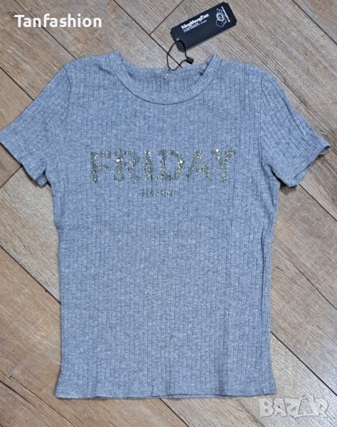 Дамска нежна блуза къс ръкав, снимка 1