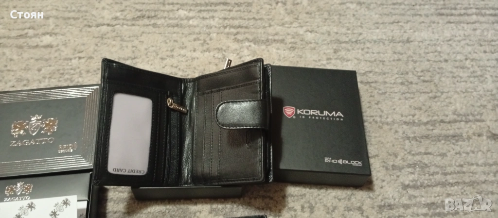 Мъжки портфейл Zagatto и Koruma и Други модели от естествена кожа., снимка 1