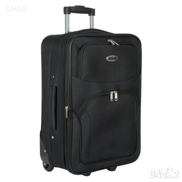 Куфар с колелца за пътуване, черен, 79 л._1155899, снимка 1