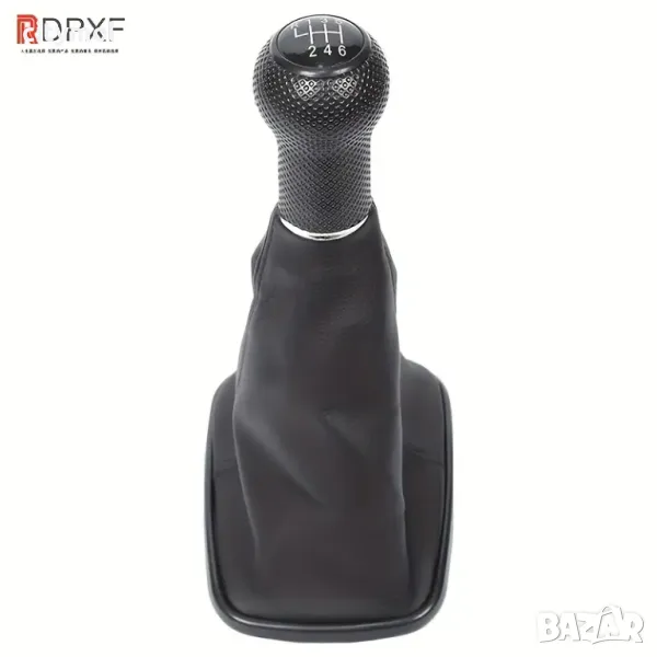 Кожен маншон с топка за скоростен лост Golf IV 1998-2004, Bora, Leon, Toledo - 6 скорости, снимка 1